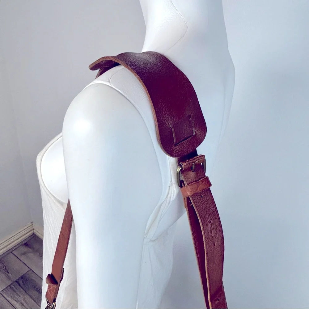 Madewell Cognac Leather Crossbody Shoulder Purse - Picture 3 of 17